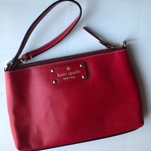 Kate Spade Wristlet - Red with Gold hardware